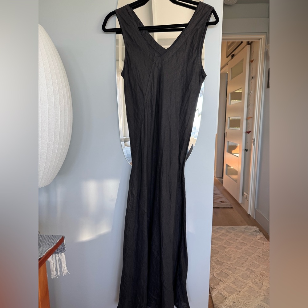 CP Shades Trina black linen dress